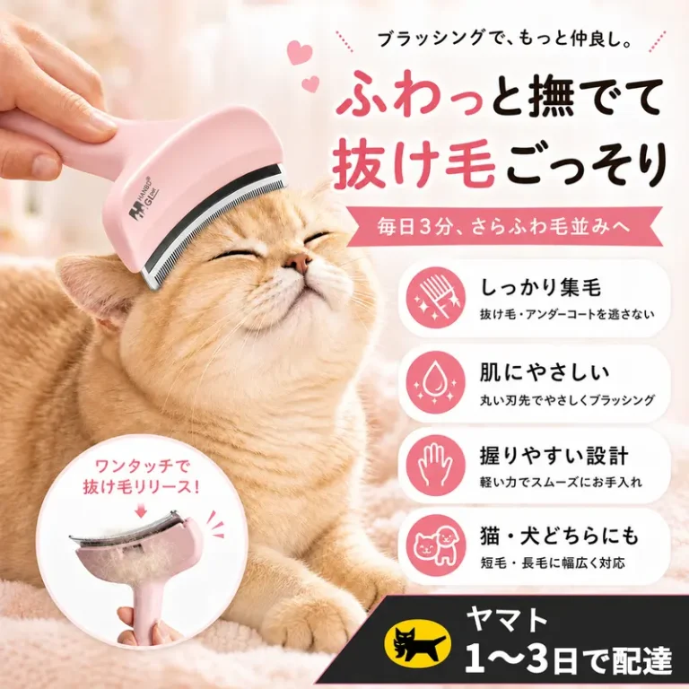 犬猫用 ステンレス製ペットブラシ