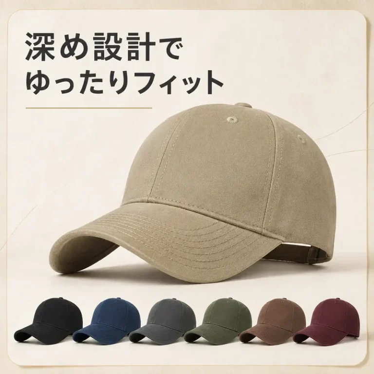 深め設計 ハードトップベースボールキャップ