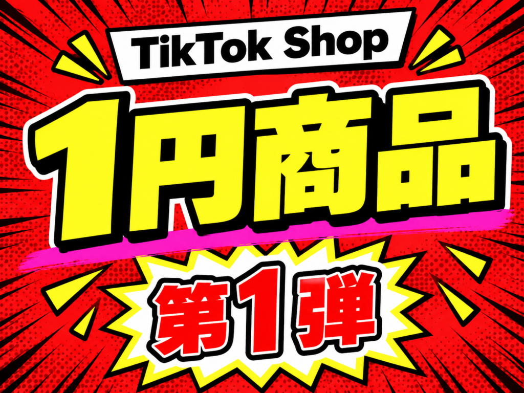 TikTok Shop 1円商品 第1弾 サムネイル