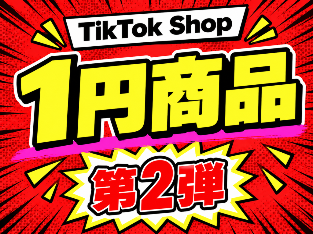 TikTok Shop 1円商品 第2弾 サムネイル