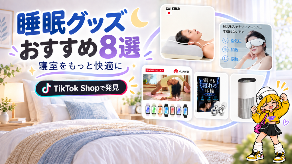 睡眠グッズおすすめ8選のアイキャッチ