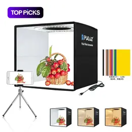 PULUZ ポータブル折りたたみ式 LED撮影スタジオボックス