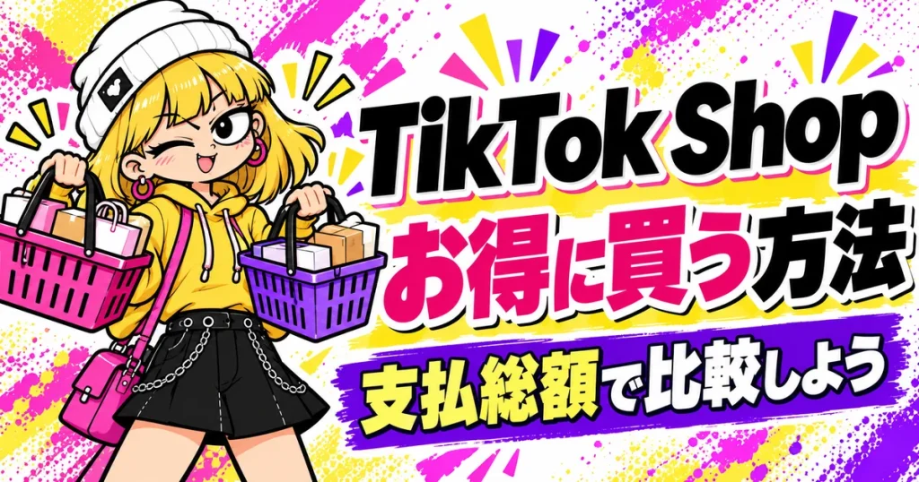 TikTok Shopで安く買う方法|支払総額で選ぶ手順を解説