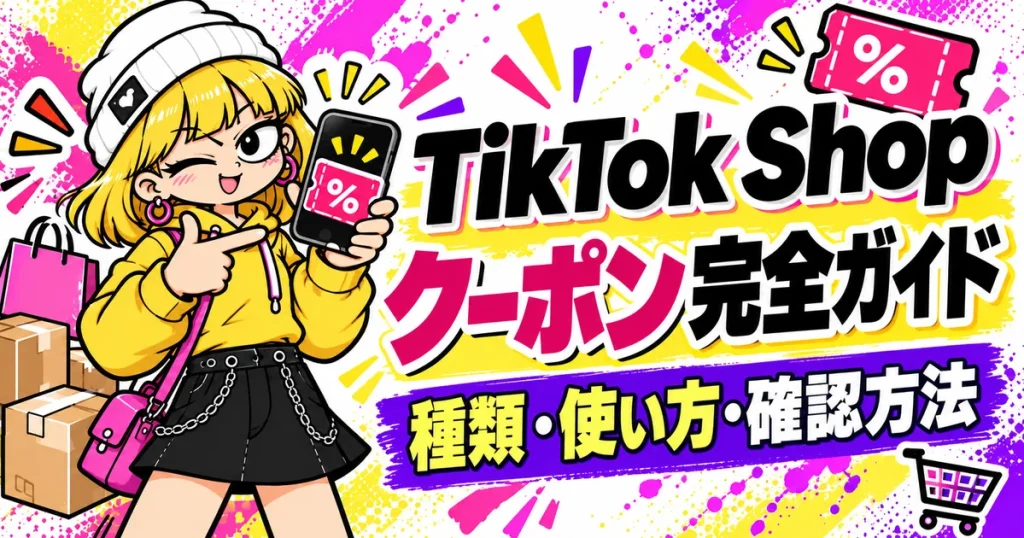 TikTok Shopのクーポンはどこ?種類・使い方・確認方法を解説