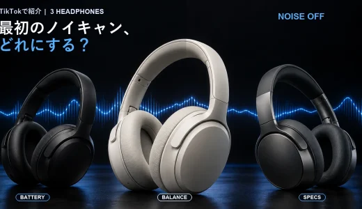 ノイキャン、最初の1台はどれ？TikTokで紹介されたヘッドホン3機種を「電池・静けさ・音」で選ぶ