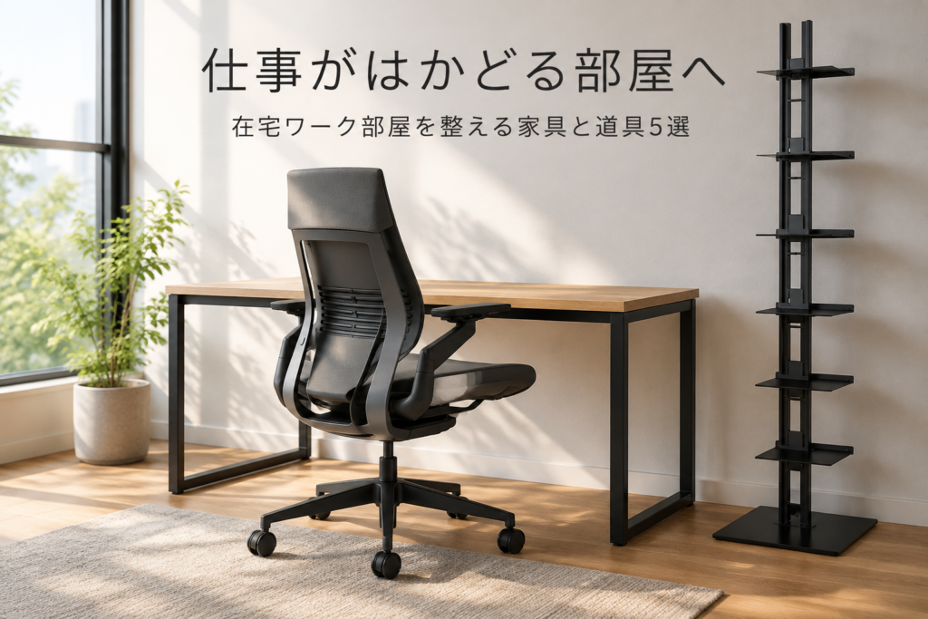在宅ワーク部屋を整える家具と道具5選｜スチールケース ジェスチャー・デスクマット・タワーシェルフ