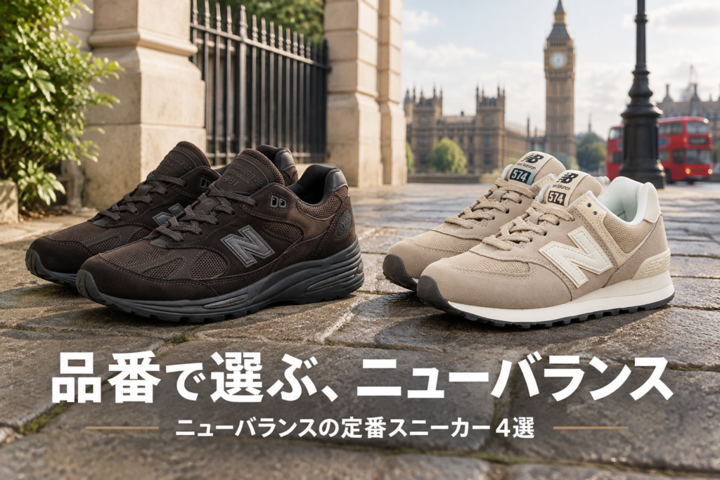 ニューバランスの定番スニーカー4選|991v2・574・373を品番ごとに比較
