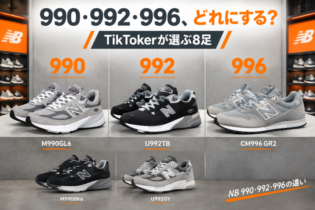 ニューバランス990・992・996の違い|TikTokerが推す人気モデル8選と選び方