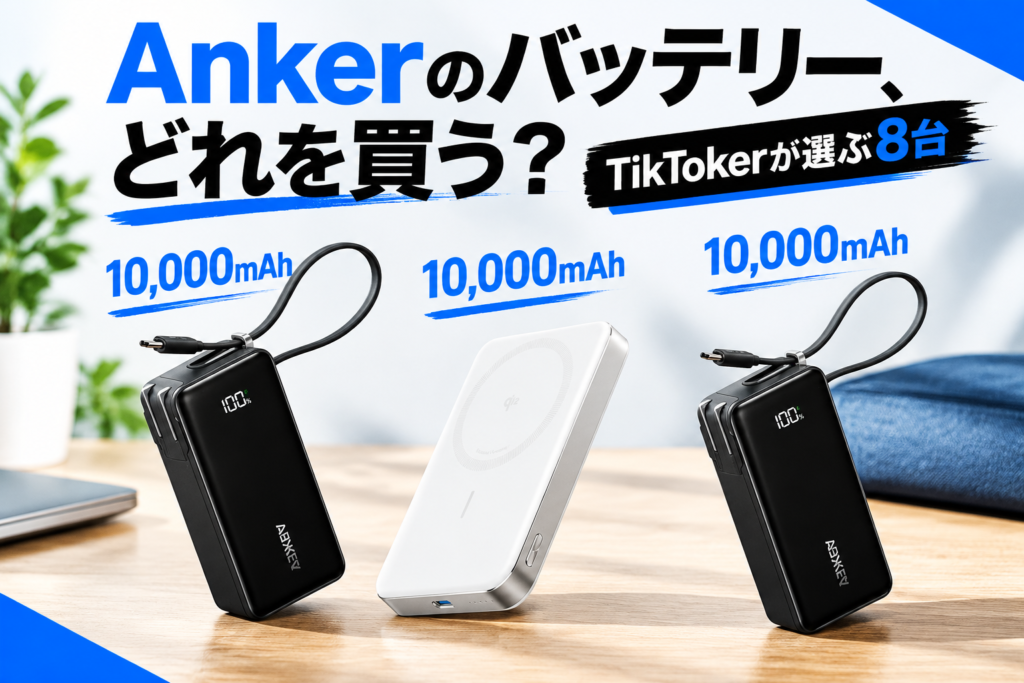 Ankerのモバイルバッテリー比較|TikTokerが推すMagGo・Prime・Fusionなど8選