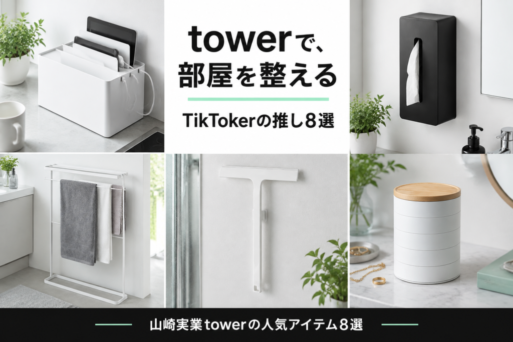 山崎実業 towerの人気アイテム8選|TikTokerが推すデスク・キッチン・洗面の収納