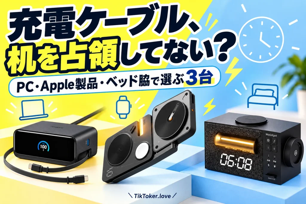 デスクの充電グッズ3選|Anker・AULUMU・MaGdgetを置き方で選ぶの記事イメージ