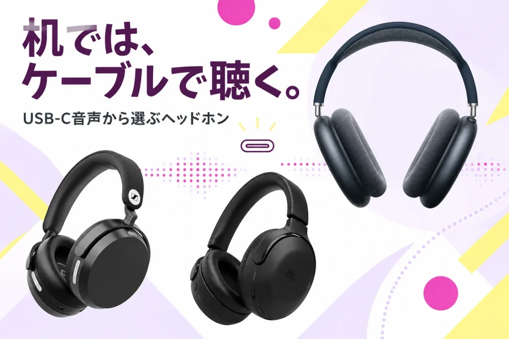 AirPodsMax2、MOMENTUM5Wireless、JBLTOURONEM3を接続方法で比較。
