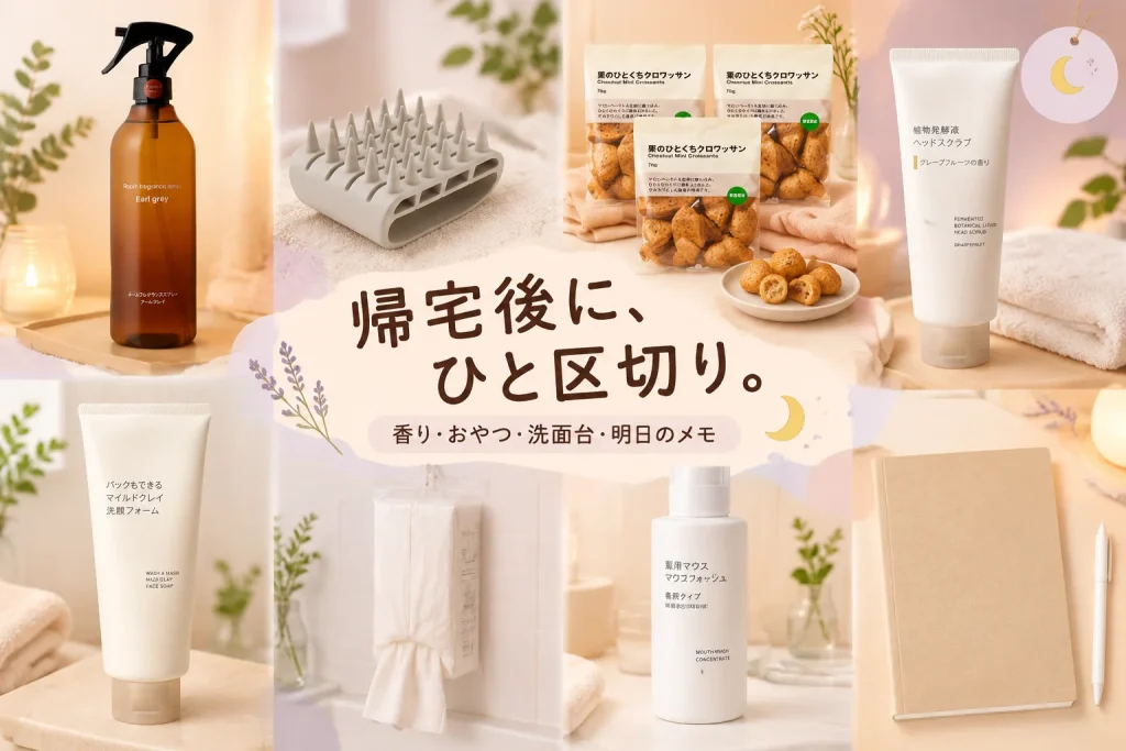 帰宅したら、いったんリセット。無印8品でつくる小さな夜時間の紹介イメージ
