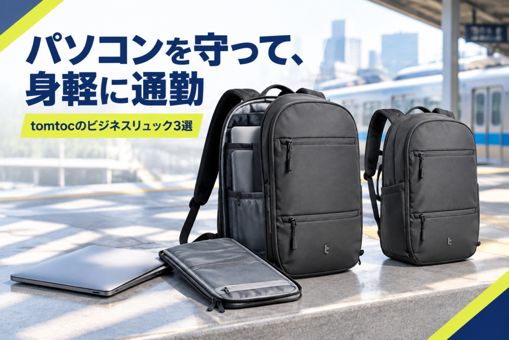 tomtocのビジネスリュック3選｜26L・22L・17.3インチ対応モデルを比較